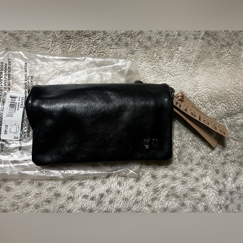 BED STU Cadence Black Rustic Wallet Wristlet Crossbody Bag Purse NWT